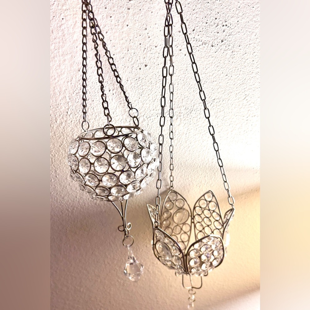 Crystal Hanging Candle Holders